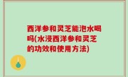 西洋参和灵芝能泡水喝吗(水浸西洋参和灵芝的功效和使用方法)