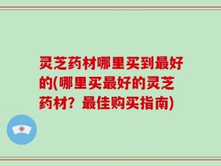灵芝药材哪里买到最好的(哪里买最好的灵芝药材？最佳购买指南)