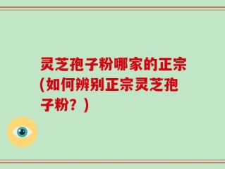 灵芝孢子粉哪家的正宗(如何辨别正宗灵芝孢子粉？)