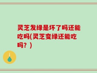 灵芝发绿是坏了吗还能吃吗(灵芝变绿还能吃吗？)