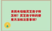 青岗木培植灵芝孢子粉怎样？灵芝孢子粉的使用方法和注意事项？