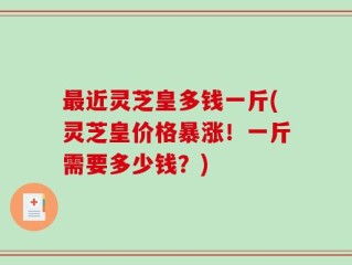 最近灵芝皇多钱一斤(灵芝皇价格暴涨！一斤需要多少钱？)