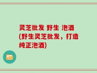 灵芝批发 野生 泡酒(野生灵芝批发，打造纯正泡酒)