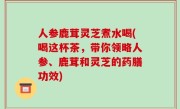 人参鹿茸灵芝煮水喝(喝这杯茶，带你领略人参、鹿茸和灵芝的药膳功效)