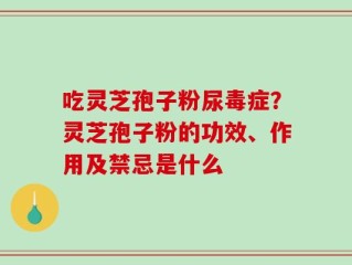 吃灵芝孢子粉尿毒症？灵芝孢子粉的功效、作用及禁忌是什么
