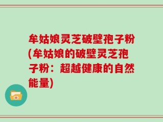牟姑娘灵芝破壁孢子粉(牟姑娘的破壁灵芝孢子粉：超越健康的自然能量)