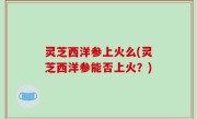 灵芝西洋参上火么(灵芝西洋参能否上火？)