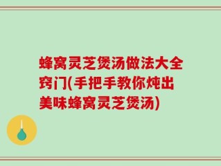 蜂窝灵芝煲汤做法大全窍门(手把手教你炖出美味蜂窝灵芝煲汤)