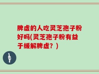 脾虚的人吃灵芝孢子粉好吗(灵芝孢子粉有益于缓解脾虚？)
