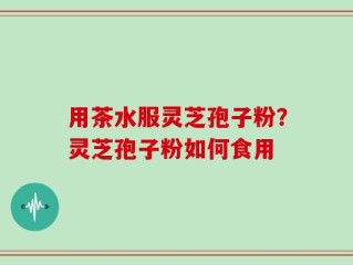 用茶水服灵芝孢子粉？灵芝孢子粉如何食用