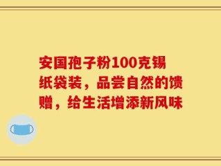 安国孢子粉100克锡纸袋装，品尝自然的馈赠，给生活增添新风味