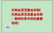 大别山灵芝霍山石斛(大别山灵芝及霍山石斛：两种珍贵中药的重要功效)