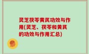 灵芝茯苓黄芪功效与作用(灵芝、茯苓和黄芪的功效与作用汇总)