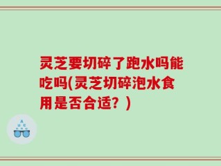 灵芝要切碎了跑水吗能吃吗(灵芝切碎泡水食用是否合适？)