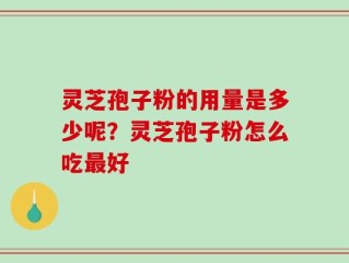 灵芝孢子粉的用量是多少呢？灵芝孢子粉怎么吃最好