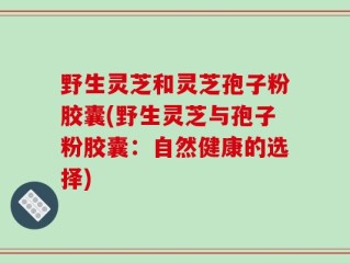野生灵芝和灵芝孢子粉胶囊(野生灵芝与孢子粉胶囊：自然健康的选择)