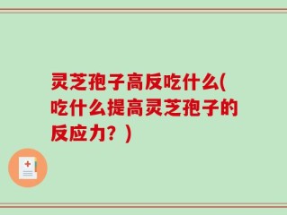 灵芝孢子高反吃什么(吃什么提高灵芝孢子的反应力？)