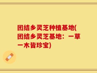 团结乡灵芝种植基地(团结乡灵芝基地：一草一木皆珍宝)