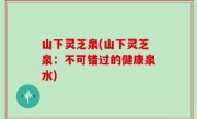 山下灵芝泉(山下灵芝泉：不可错过的健康泉水)