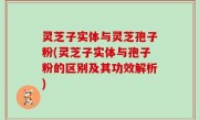 灵芝子实体与灵芝孢子粉(灵芝子实体与孢子粉的区别及其功效解析)