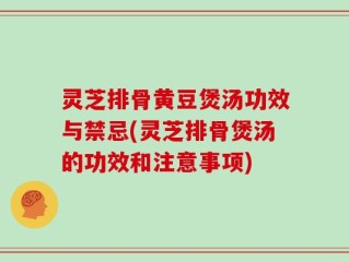 灵芝排骨黄豆煲汤功效与禁忌(灵芝排骨煲汤的功效和注意事项)