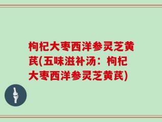 枸杞大枣西洋参灵芝黄芪(五味滋补汤：枸杞大枣西洋参灵芝黄芪)