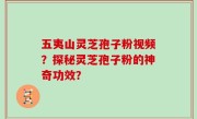 五夷山灵芝孢子粉视频？探秘灵芝孢子粉的神奇功效？