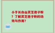 小于长白山灵芝孢子粉？了解灵芝孢子粉的功效与作用？
