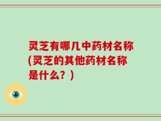 灵芝有哪几中药材名称(灵芝的其他药材名称是什么？)