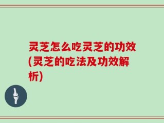 灵芝怎么吃灵芝的功效(灵芝的吃法及功效解析)