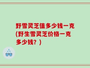 野雪灵芝值多少钱一克(野生雪灵芝价格一克多少钱？)