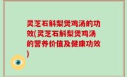 灵芝石斛梨煲鸡汤的功效(灵芝石斛梨煲鸡汤的营养价值及健康功效)