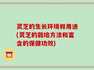 灵芝的生长环境和用途(灵芝的栽培方法和富含的保健功效)