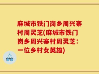 麻城市铁门岗乡周兴寨村周灵芝(麻城市铁门岗乡周兴寨村周灵芝：一位乡村女英雄)