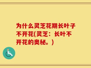 为什么灵芝花期长叶子不开花(灵芝：长叶不开花的奥秘。)