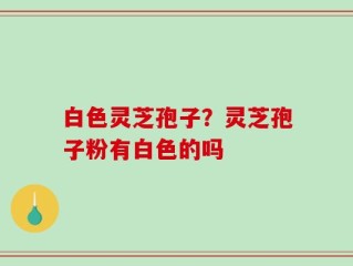 白色灵芝孢子？灵芝孢子粉有白色的吗