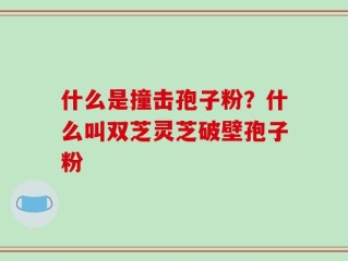 什么是撞击孢子粉？什么叫双芝灵芝破壁孢子粉