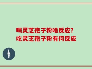 喝灵芝孢子粉啥反应？吃灵芝孢子粉有何反应