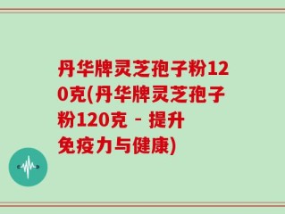 丹华牌灵芝孢子粉120克(丹华牌灵芝孢子粉120克 - 提升免疫力与健康)