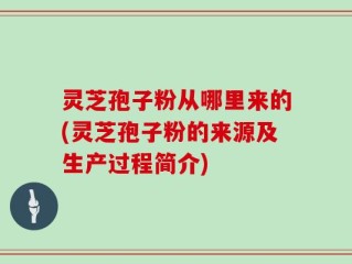 灵芝孢子粉从哪里来的(灵芝孢子粉的来源及生产过程简介)