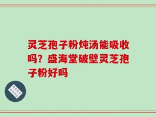灵芝孢子粉炖汤能吸收吗？盛海堂破壁灵芝孢子粉好吗