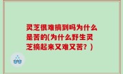 灵芝很难摘到吗为什么是苦的(为什么野生灵芝摘起来又难又苦？)