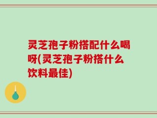 灵芝孢子粉搭配什么喝呀(灵芝孢子粉搭什么饮料最佳)