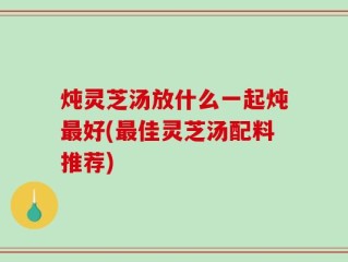 炖灵芝汤放什么一起炖最好(最佳灵芝汤配料推荐)