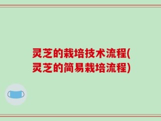 灵芝的栽培技术流程(灵芝的简易栽培流程)