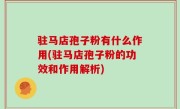 驻马店孢子粉有什么作用(驻马店孢子粉的功效和作用解析)