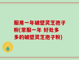 服用一年破壁灵芝孢子粉(常服一年 好处多多的破壁灵芝孢子粉)