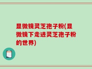 显微镜灵芝孢子粉(显微镜下走进灵芝孢子粉的世界)