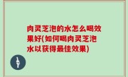 肉灵芝泡的水怎么喝效果好(如何喝肉灵芝泡水以获得最佳效果)