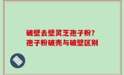 破壁去壁灵芝孢子粉？孢子粉破壳与破壁区别